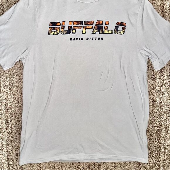 Buffalo David Bitton Men's Graphic Logo Tee T-Shirt in White Size XL - Picture 7 of 8
